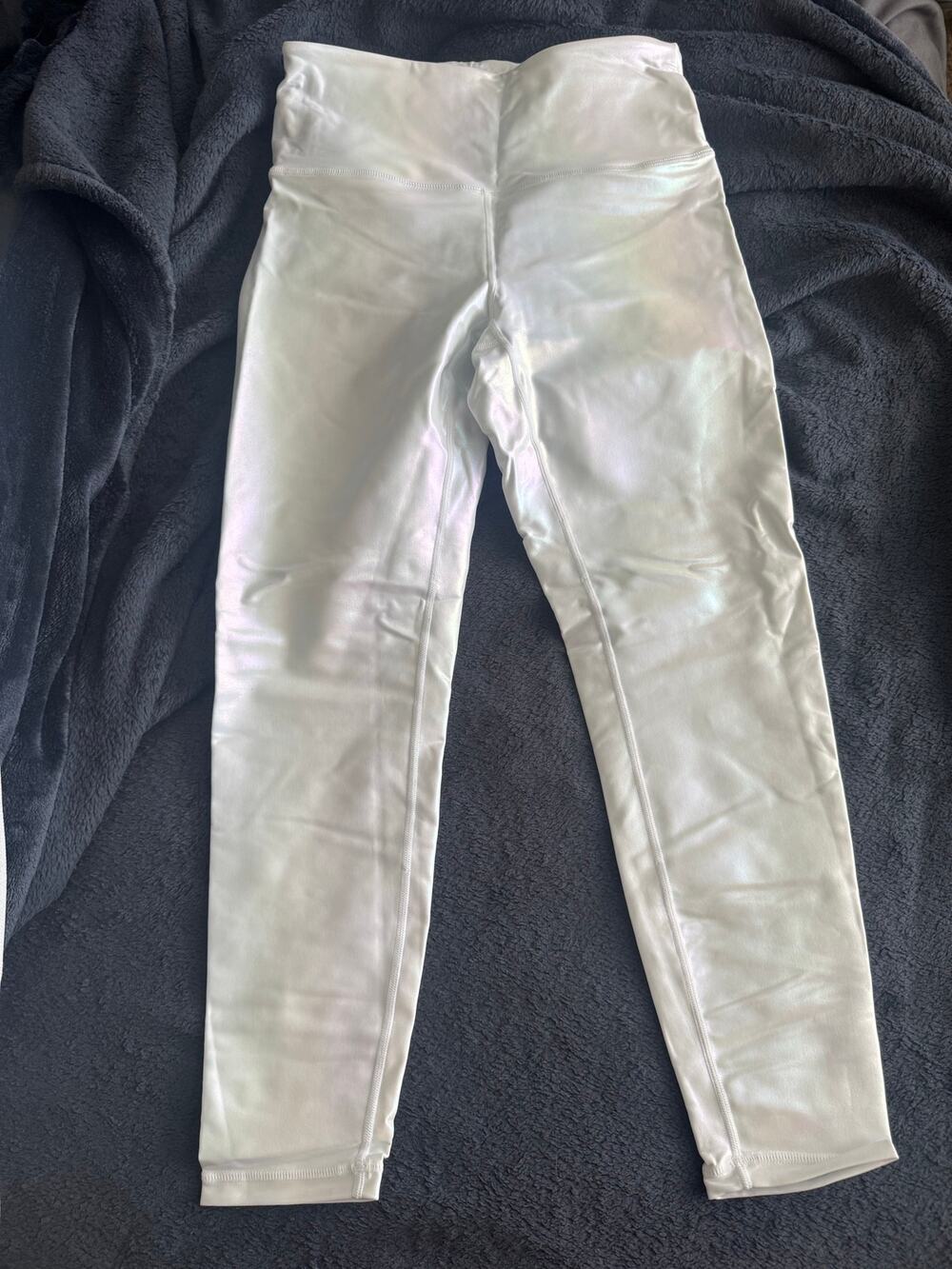 ZYIA Active Light n Tight High Rise Leggings White Pearl Iridescent 6-8
